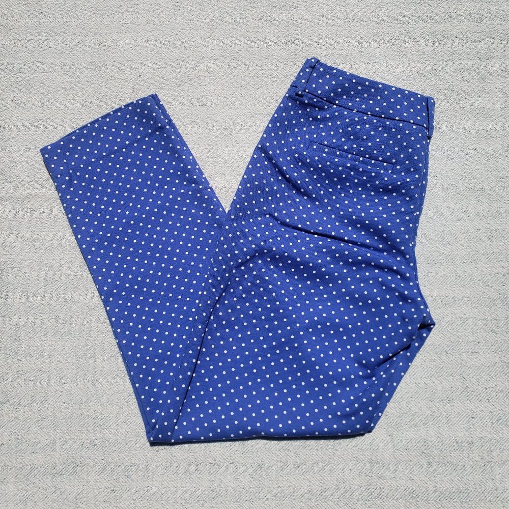 Women’s Blue Polka Dot Slim Pants